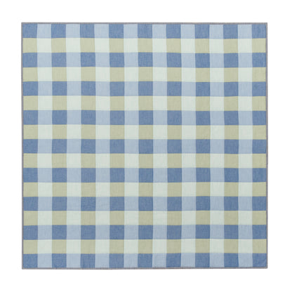 Gingham Patchwork Baby Quilt in Blues