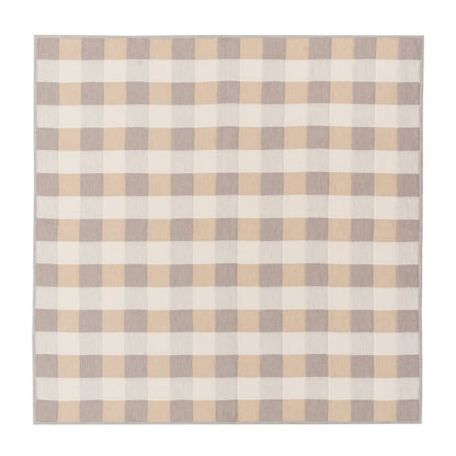 Gingham Patchwork Baby Quilt in Neutrals