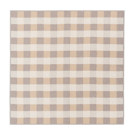 Gingham Patchwork Baby Quilt in Neutrals