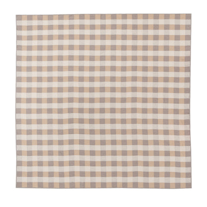 Gingham Patchwork Throw in Neutrals