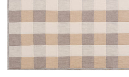 Gingham Patchwork Throw in Neutrals