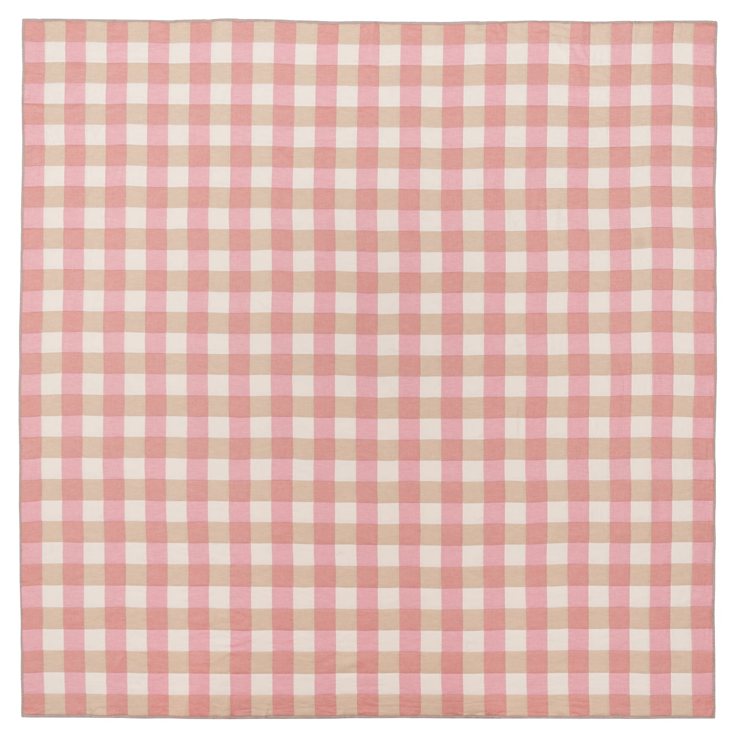 Gingham Patchwork Throw in Pinks