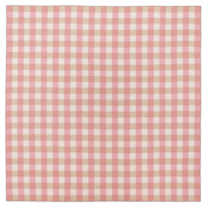 Gingham Patchwork Throw in Pinks