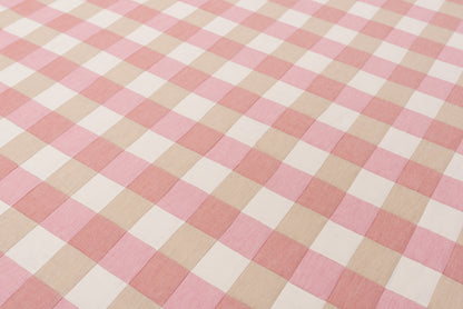 Gingham Patchwork Throw in Pinks