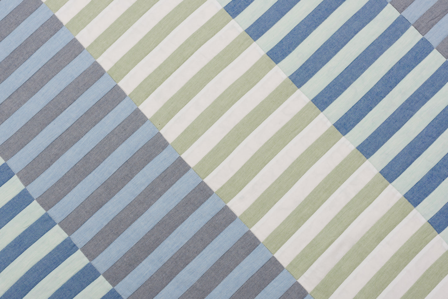 Dancing Stripes Throw in Blues and Greens