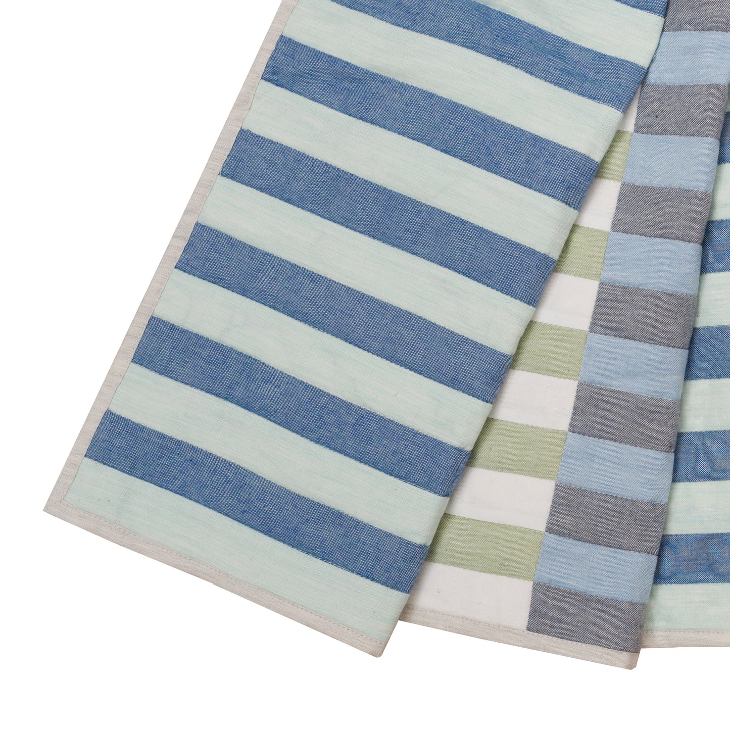 Dancing Stripes Throw in Blues and Greens