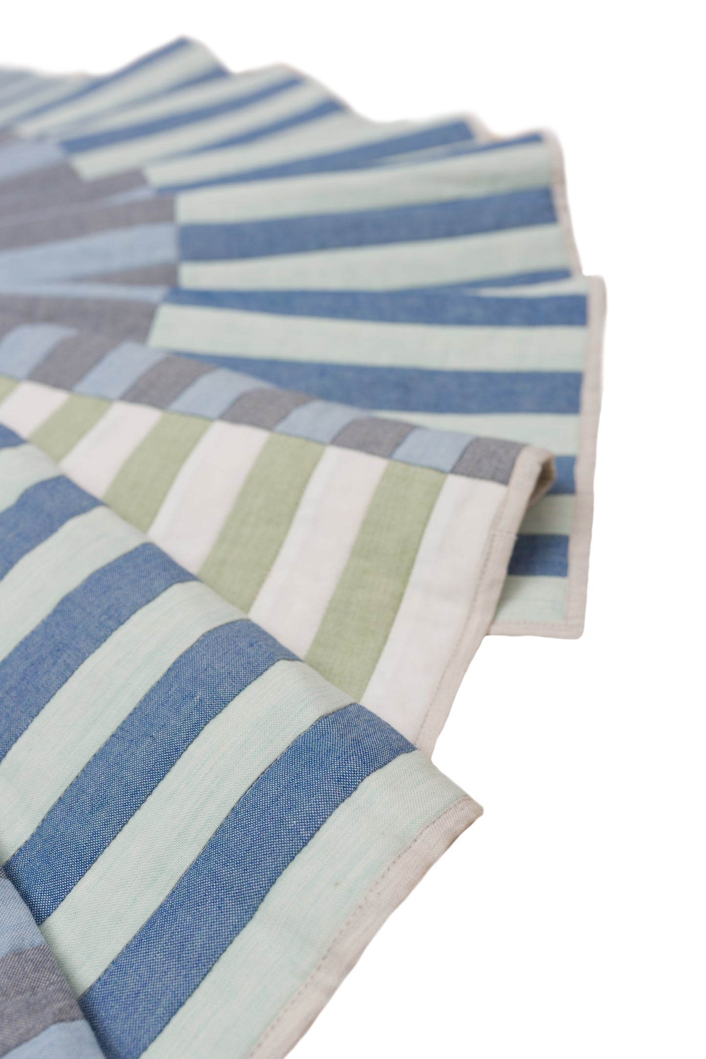 Dancing Stripes Throw in Blues and Greens