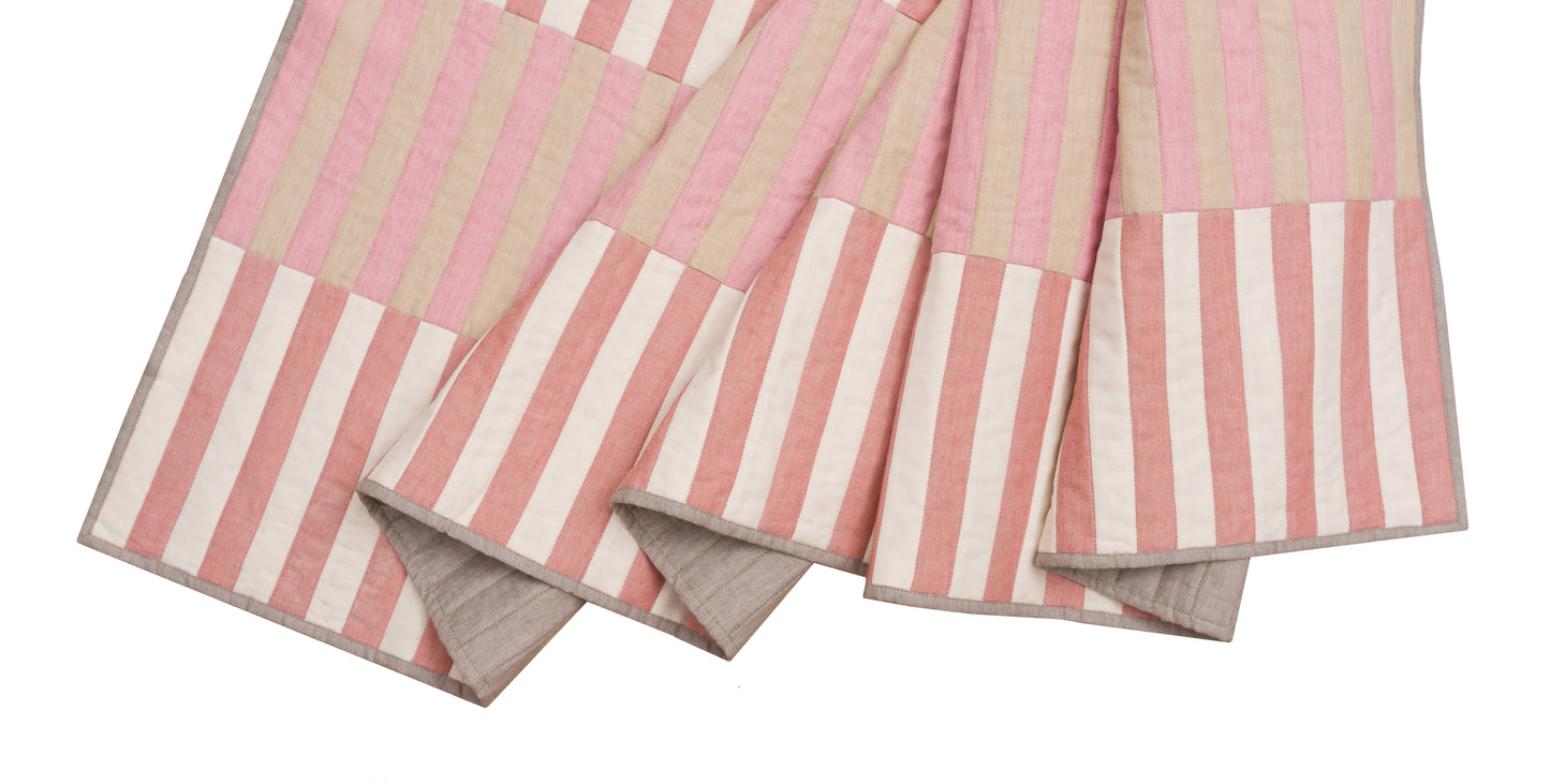 Dancing Stripes Throw in Pinks