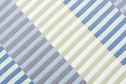 Dancing Stripes Baby Quilt in Blues