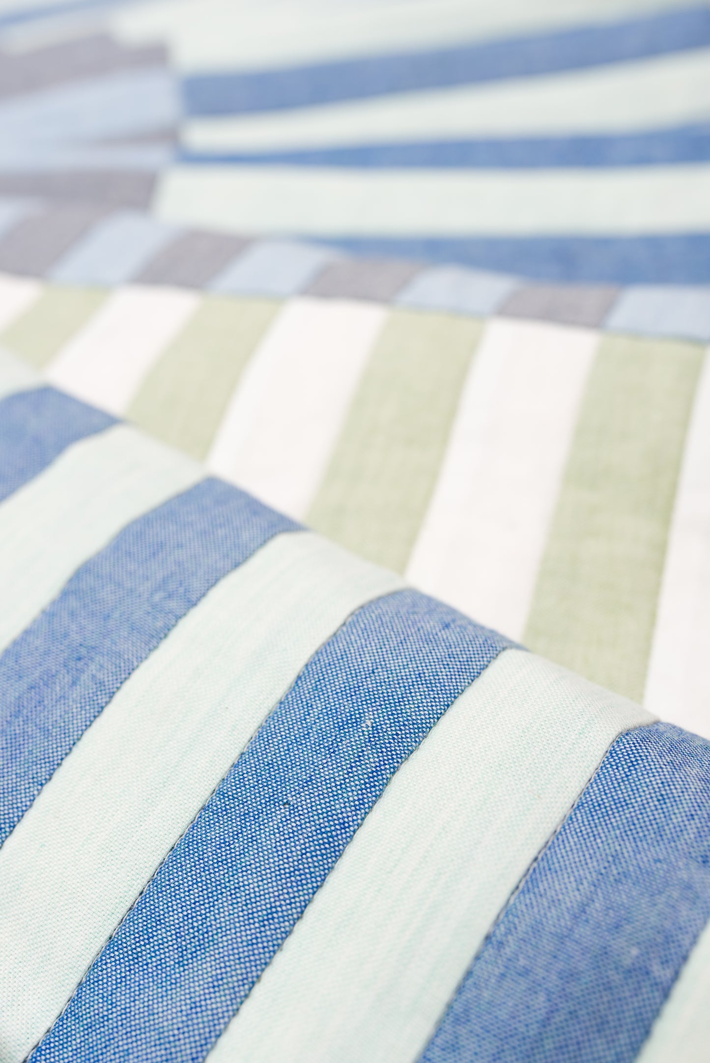 Dancing Stripes Throw in Blues and Greens