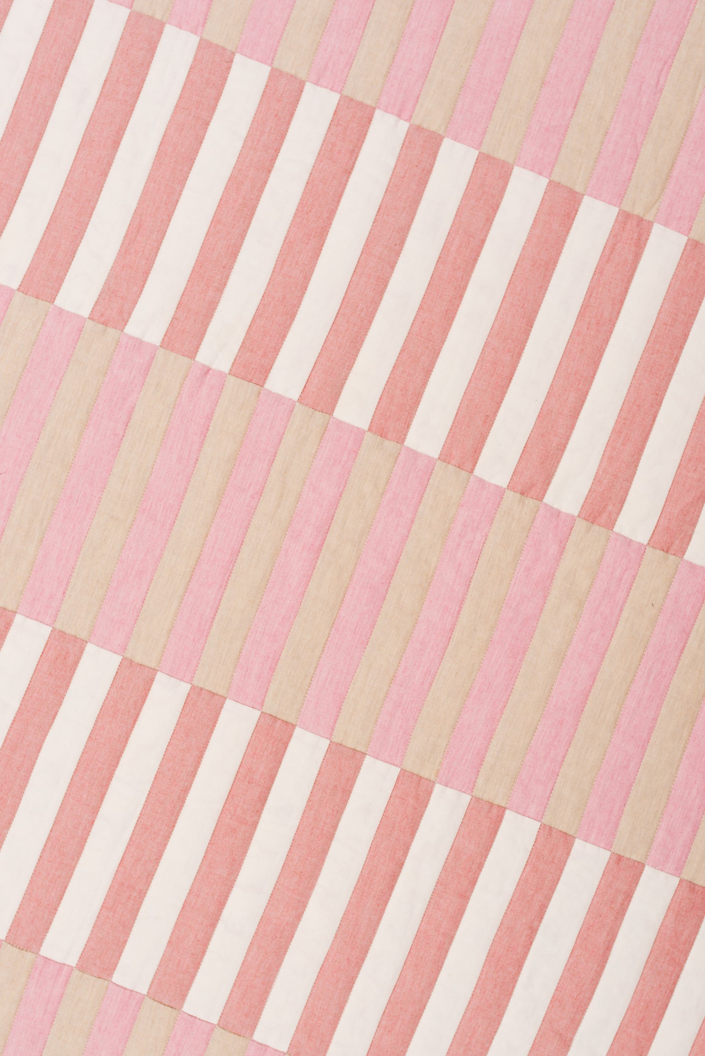 Dancing Stripes Baby Quilt in Pinks